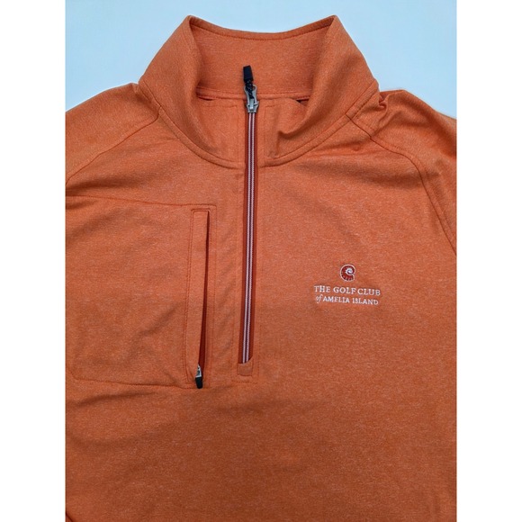 Golf Club of Amelia Island Cutter and Buck Men's Orange 1/4 Zip Pullover - M - Picture 8 of 11